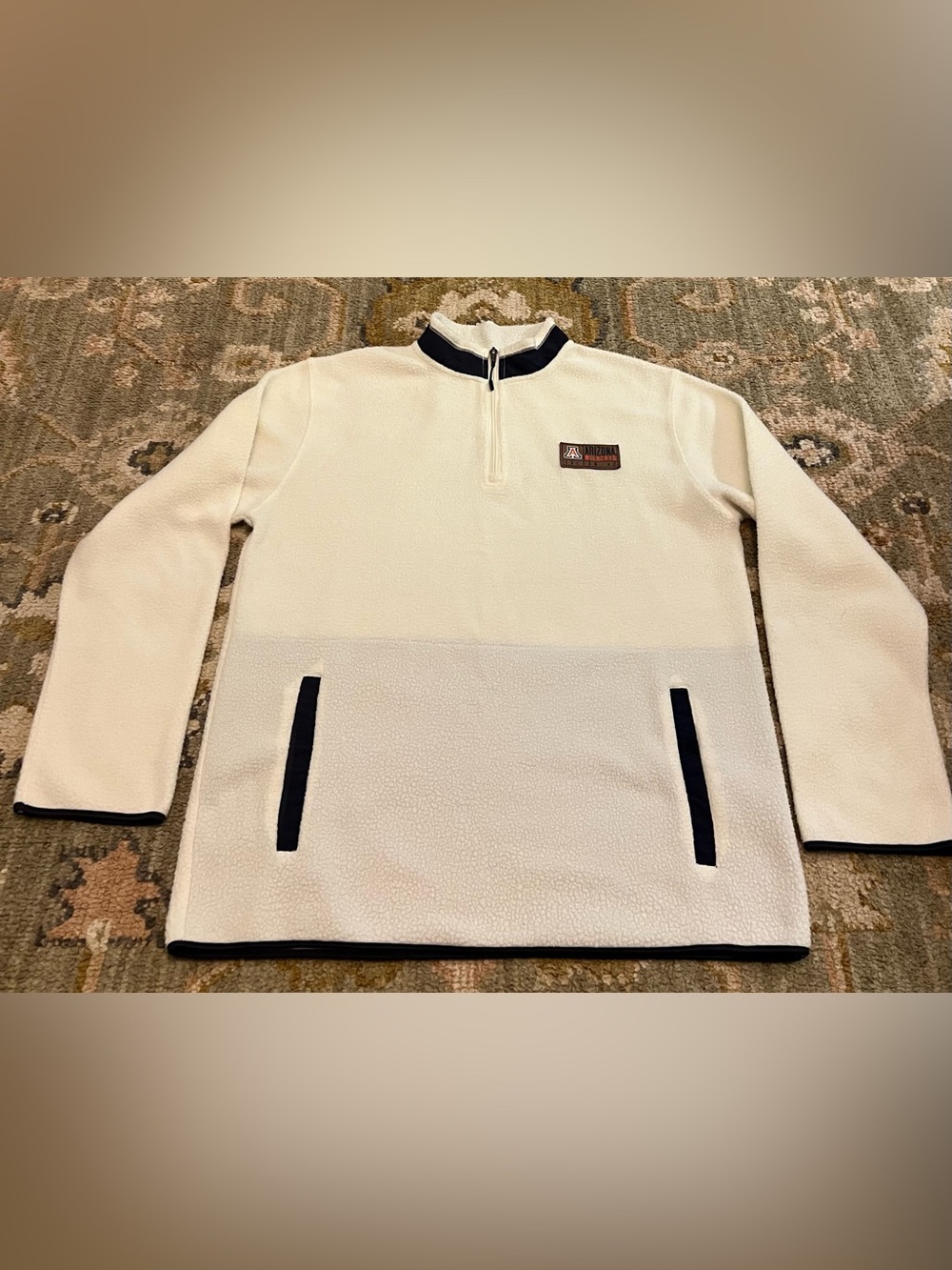 Arizona‎ Wildcat Fleece 1/4 Zip Jacket Men’s Size Large Color White